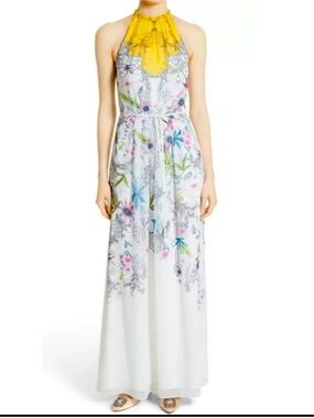 chinese dress ladies Nouveau Floral Long Sleeve Maxi Dress | Cammeli
